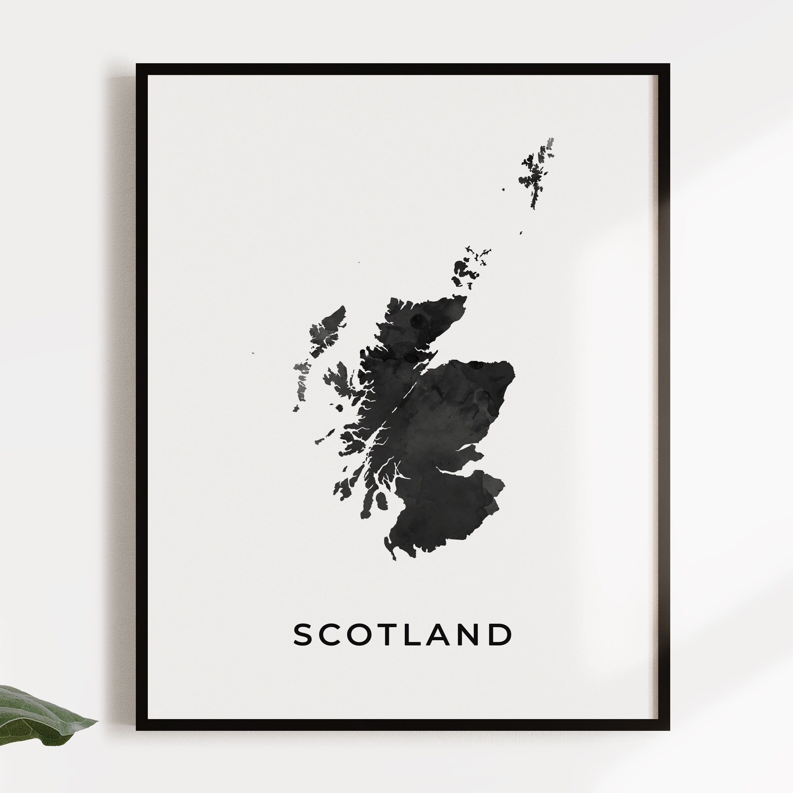 Scotland Map Art Poster Black and White Wall Art Print of | Etsy