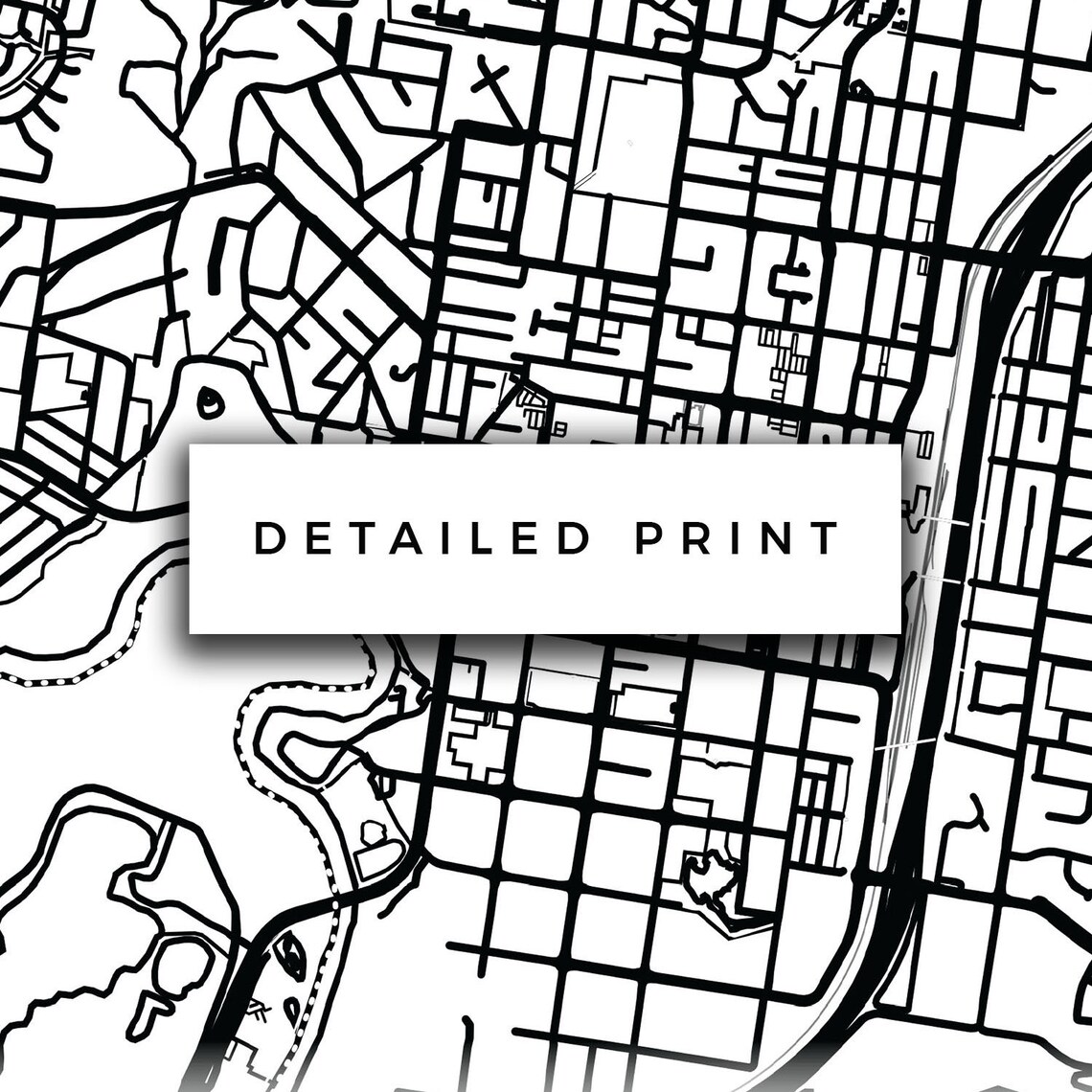 Albury Map Canvas Print City Maps Wall Art New South Wales Etsy