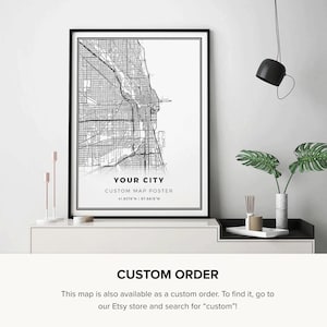 Niagara Falls map print Minimalistic wall art poster City maps Scandinavian Artwork Ontario gifts Map Gifts For Him M371 image 7