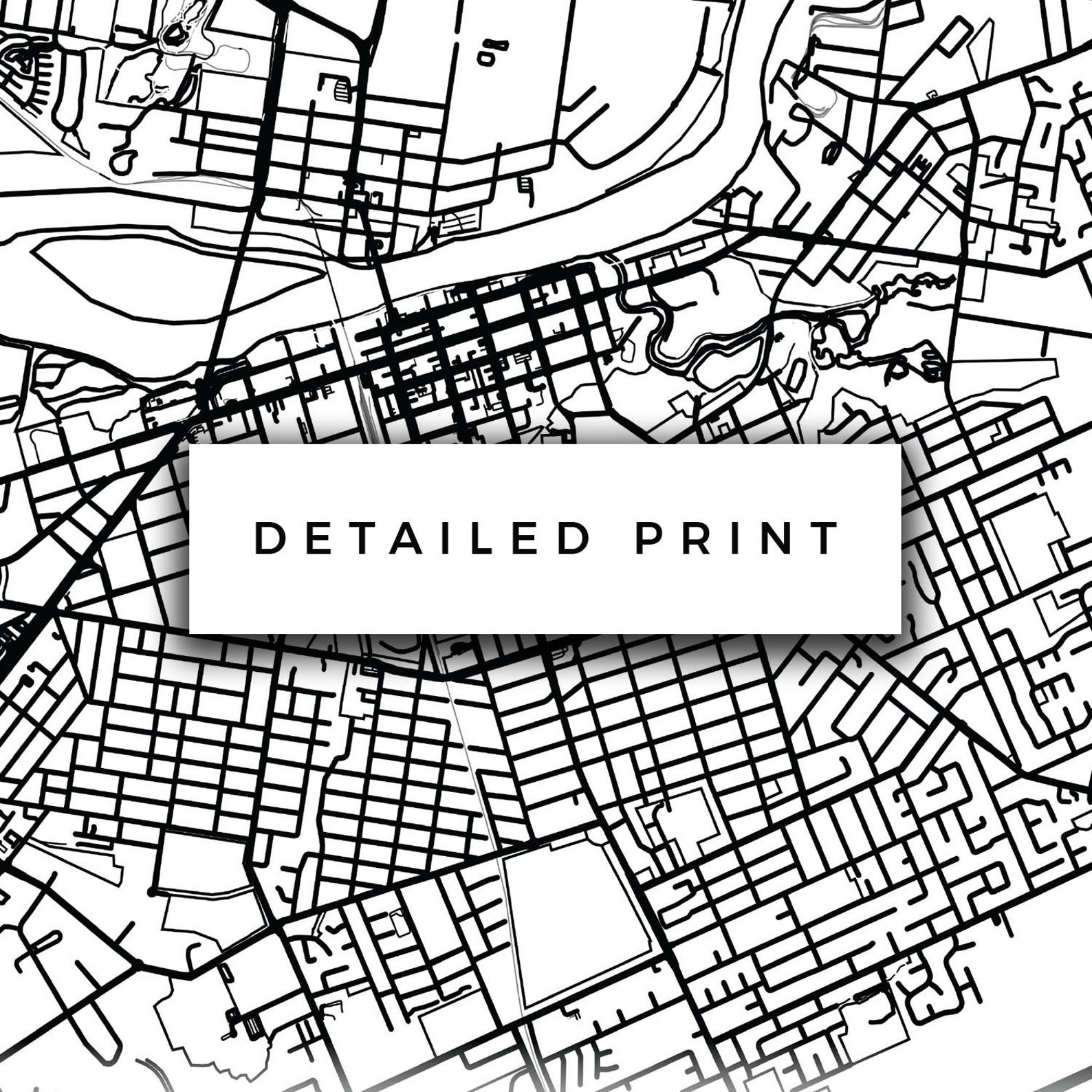 Bundaberg Map Canvas Print City Maps Wall Art Queensland Etsy