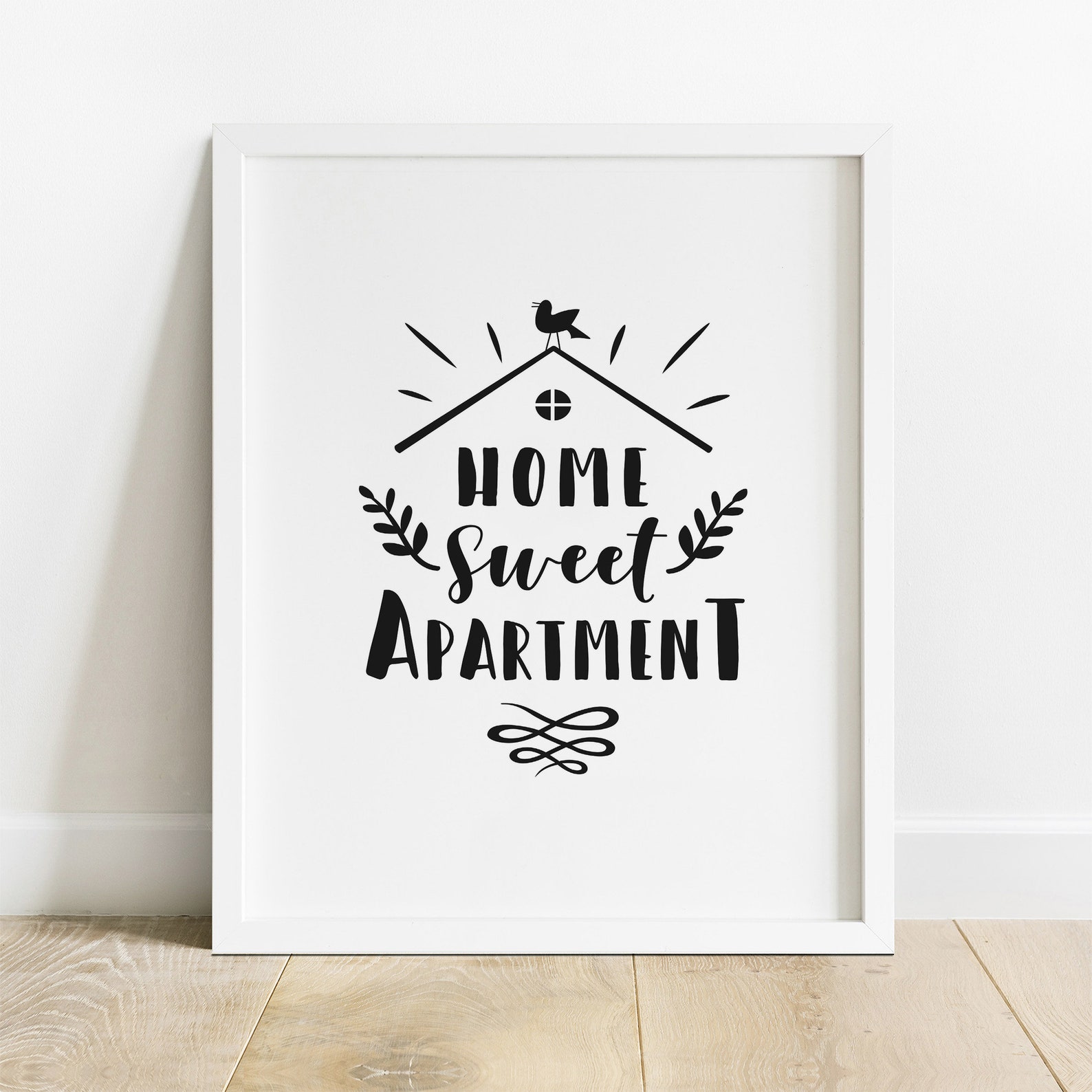 Home Sweet Apartment Inspirational Wall Art Motivational Quote Etsy