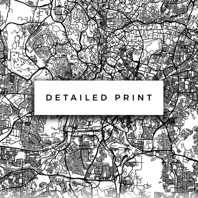 canvas wall art Kuala Lumpur Map Canvas Print Malaysia Gift Minimalistic Artwork canvas print City Maps Wall Art M675