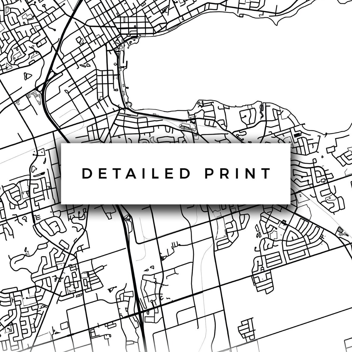 Barrie Map Canvas Print City Maps Wall Art Ontario Gift Etsy