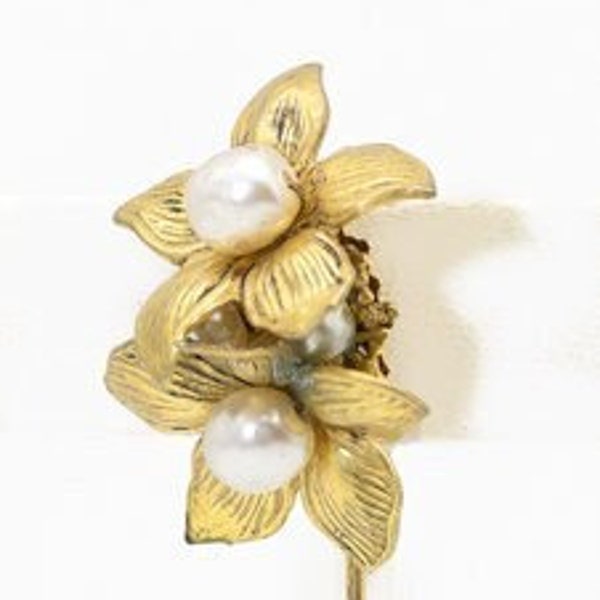 Early Miriam Haskell Floral Stick Pin - JD11217