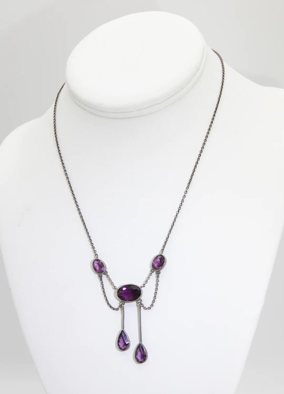 Antique Victorian Amethyst Necklace - JD10650 - image 1