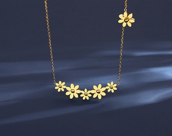 Gold Plated Flower Summer Necklace