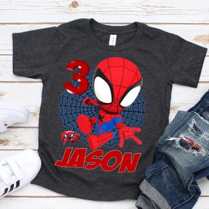 Chemise d’anniversaire Spidey and His Amazing Friends - T-shirt d’anniversaire Spidey pour garçon