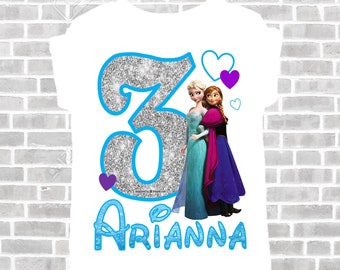 Frozen Birthday Shirt - Elsa and Anna Frozen Birthday Shirt or Tank Top - Frozen Matching Family Shirts