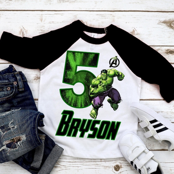 Hulk Birthday Shirt - Incredible Hulk Birthday Shirt - Hulk Boy's Birthday Shirt