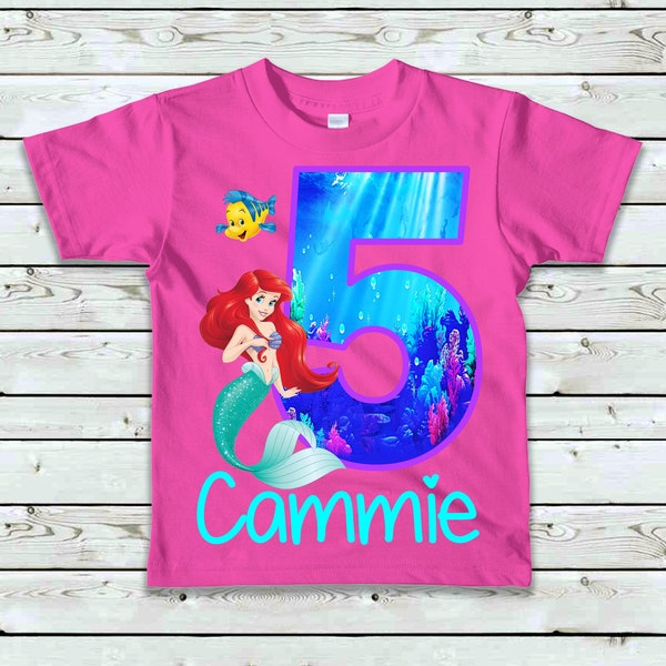 Little Mermaid Birthday Shirt - Ariel Birthday Shirt