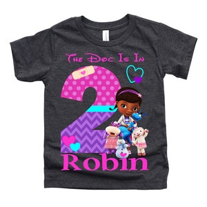 Doc McStuffin Birthday Shirt - Doc McStuffins Birthday Tee - Doc Mcstuffin Matching Family Birthday T-Shirts long sleeve and short sleeve