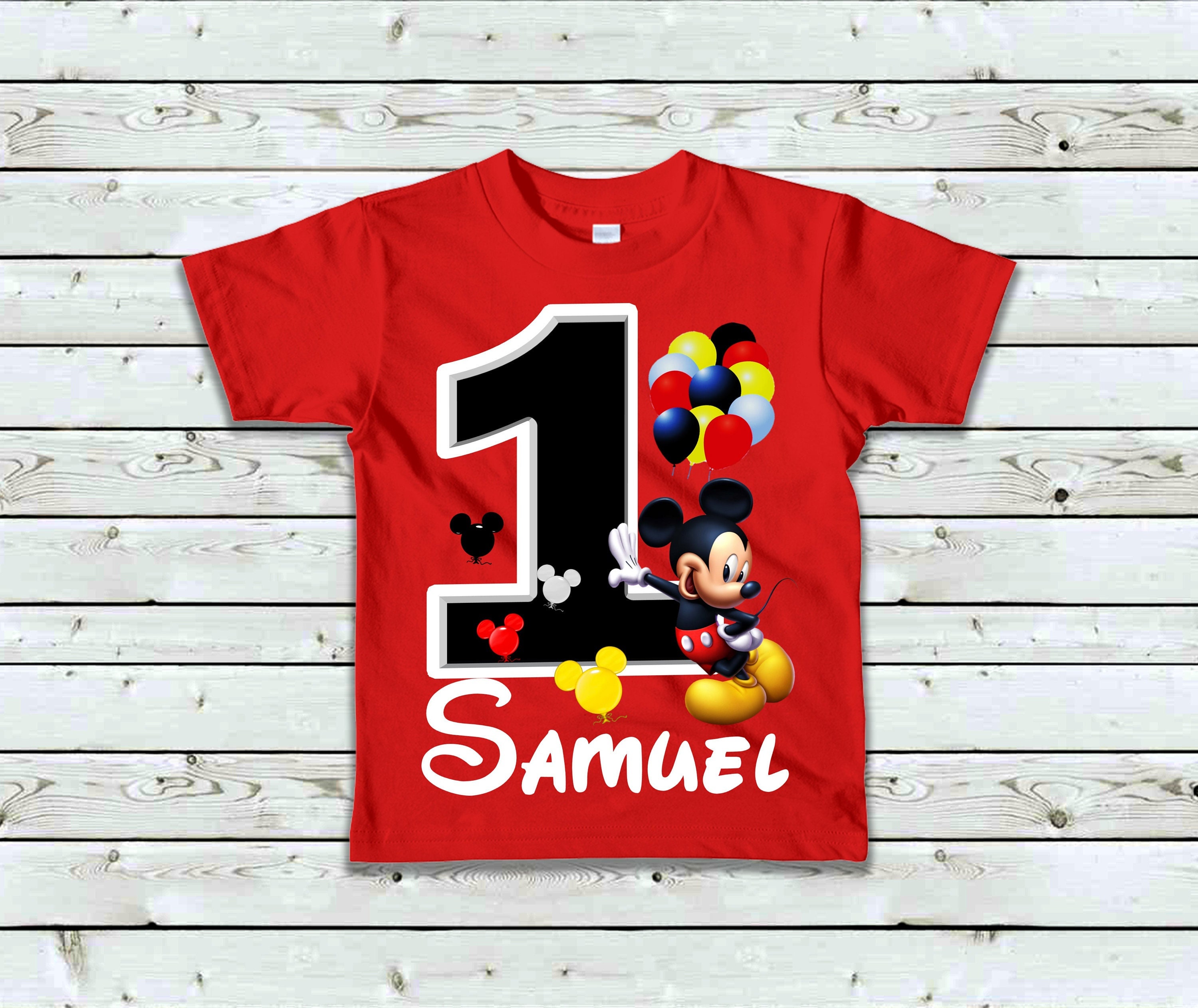 red mickey mouse birthday shirt