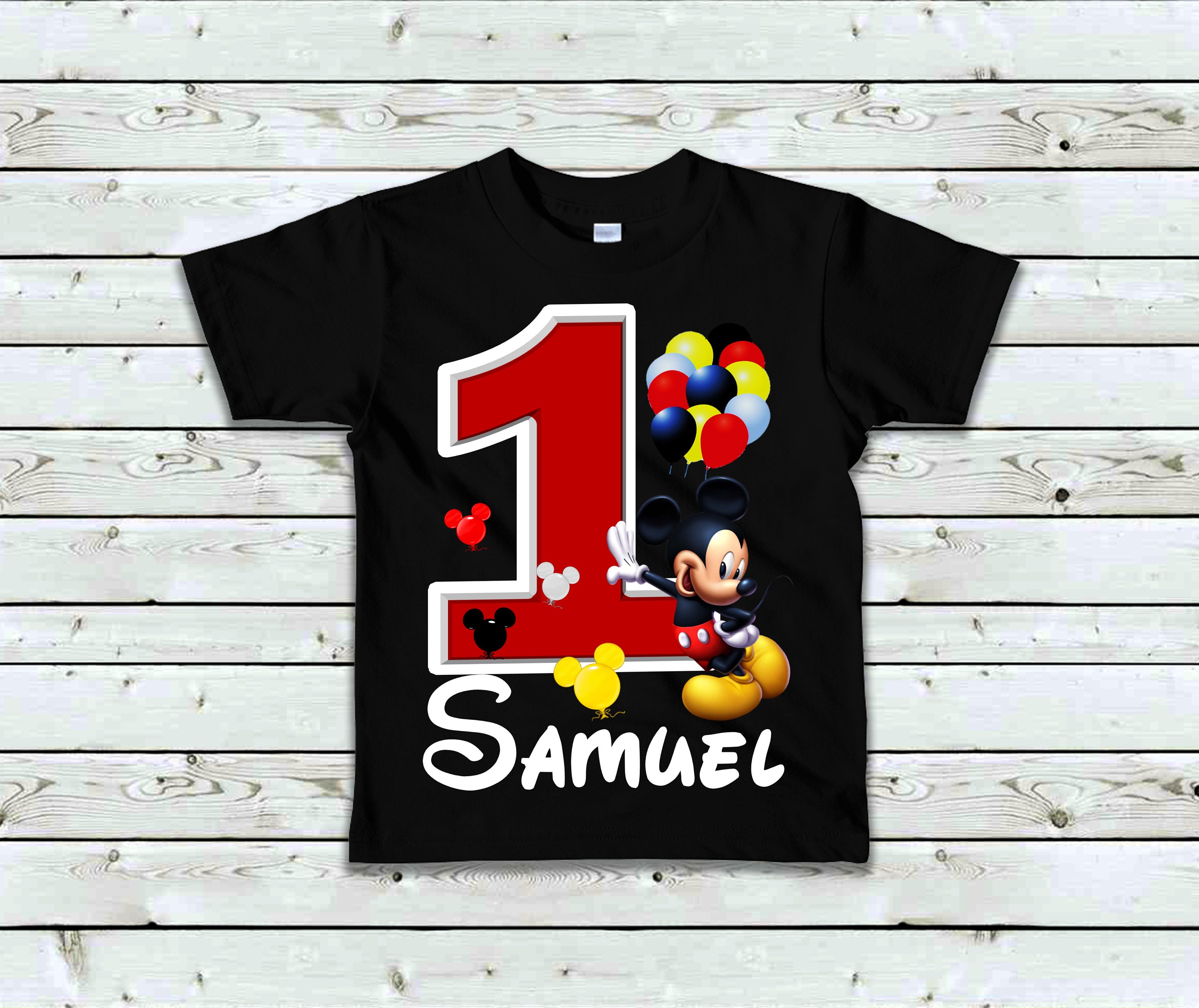 custom made birthday shirt 2nd bithday shirt Boy's Mickey Mouse Birthday shirt Numeric birthday shirt
