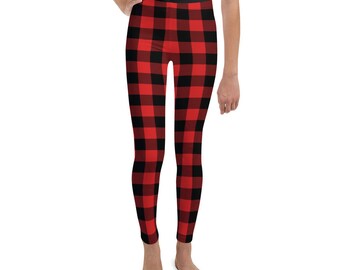 red checkered leggings