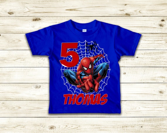 Camisa de cumpleaños de Spiderman Camiseta cumpleaños - España