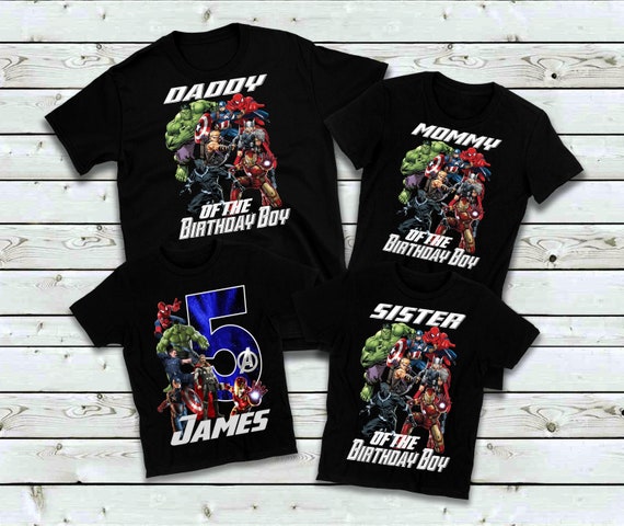 Avengers birthday sales boy shirt