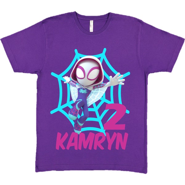 Ghost Spidey Birthday Shirt - Ghost Spider Birthday Tee - Ghost Spidey Matching Family Birthday T-Shirts