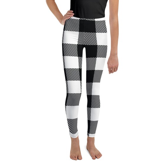 Buffalo Check Plaid Youth Leggings | Etsy