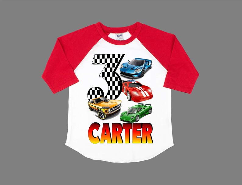Racing Cars Birthday Shirt Race Car Birthday Party Tshirt Etsy