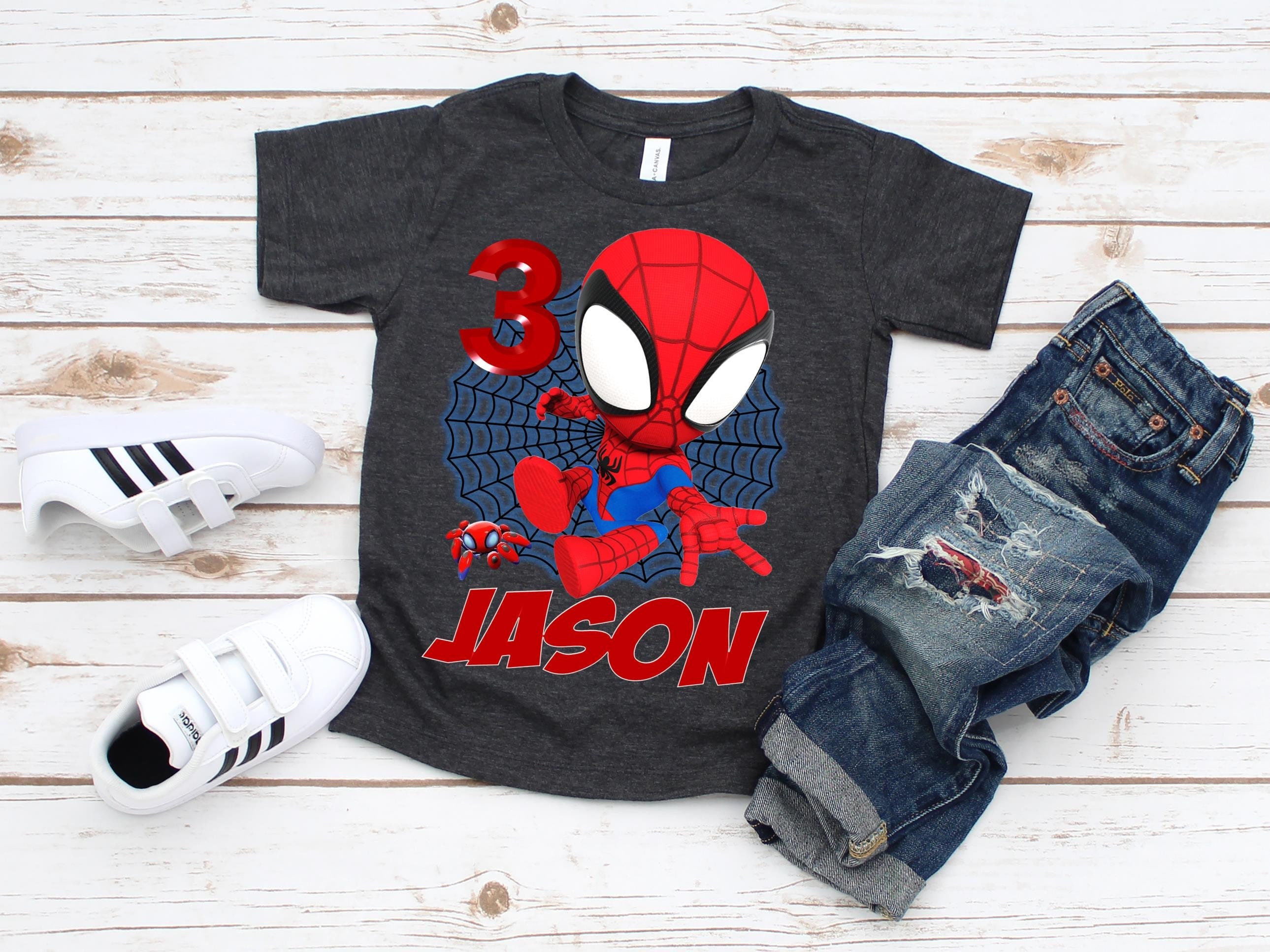 Spidey and His Amazing Friends Birthday Shirt sold by Cheryl, SKU 196325