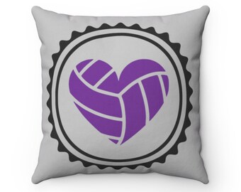 Girl's Volleyball Square Throw Pillow Bedding