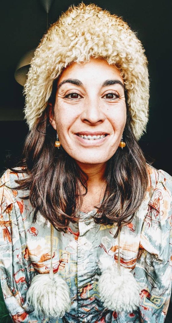 Italian lambskin hat. 70's.