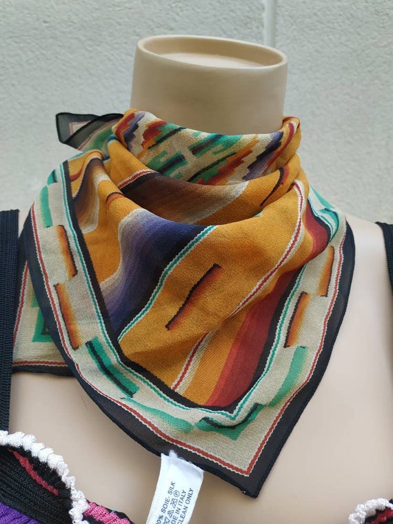 Christian Dior silk scarf with Chimayo print - image 5