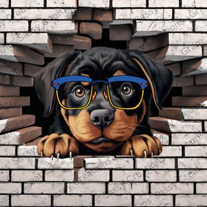Rottweiler cloth, Adorable dog, Animal lovers, Lens cloth Digital Microfiber Lens Cloth for Glasses, Phones, Camaras & Screens, 5.5&quot; Square,