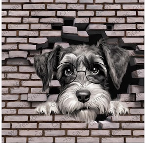 Standard Schnauzer adorable dog,  Lens cloth Digital cloth Microfiber Lens Cloth for Glasses, Phones, Camaras & Screens, 5.5&quot; Square,
