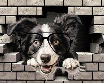 Border Collie Microfiber Lens Cloth: Adorable Dog Glasses Cleaner