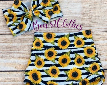 baby boy sunflower outfit