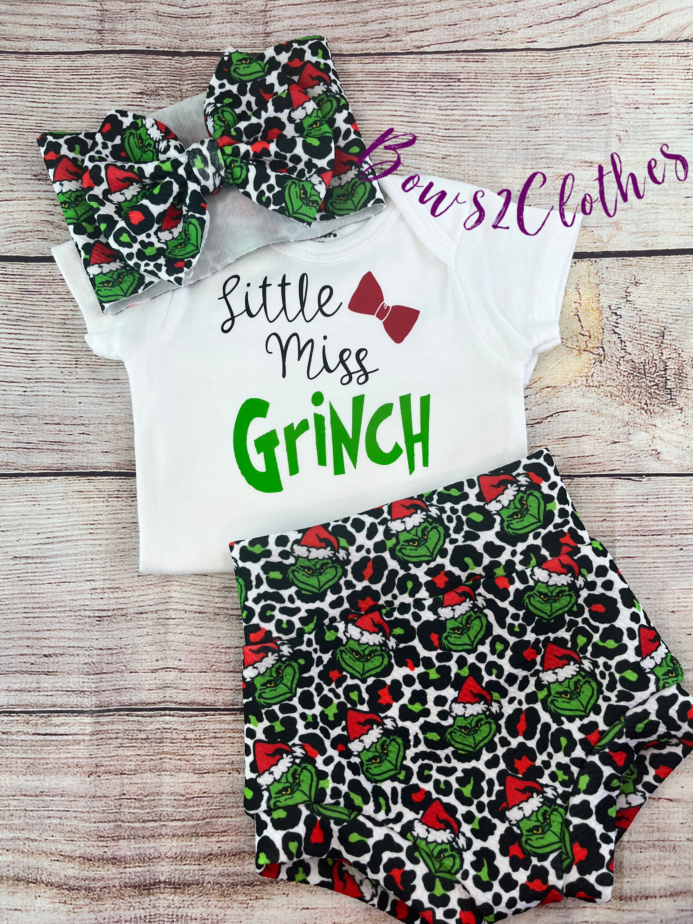 Romper Baby Girl Grinch Outfit Grinch Baby Girl Outfit
