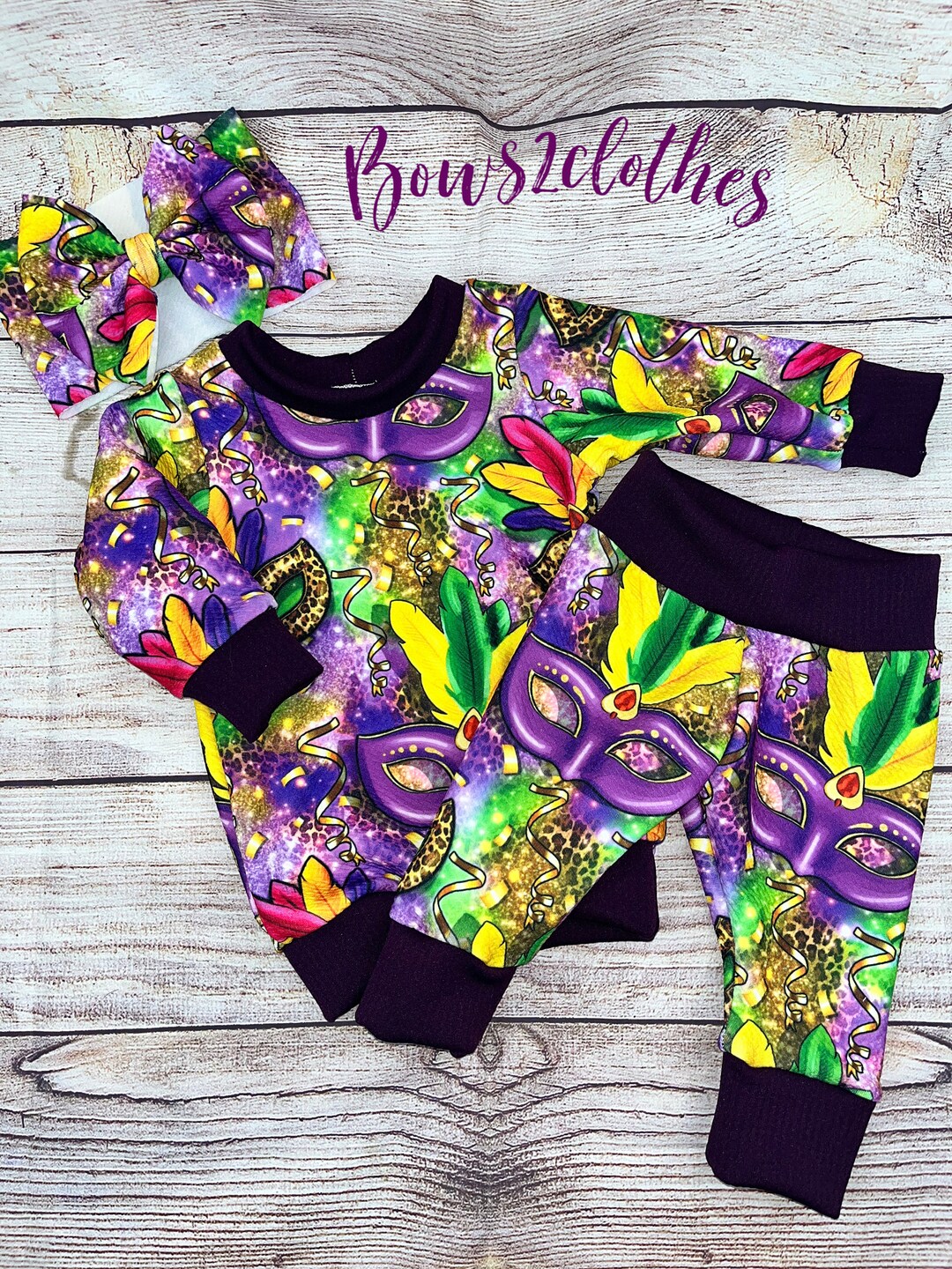 mardi gras sequin joggers