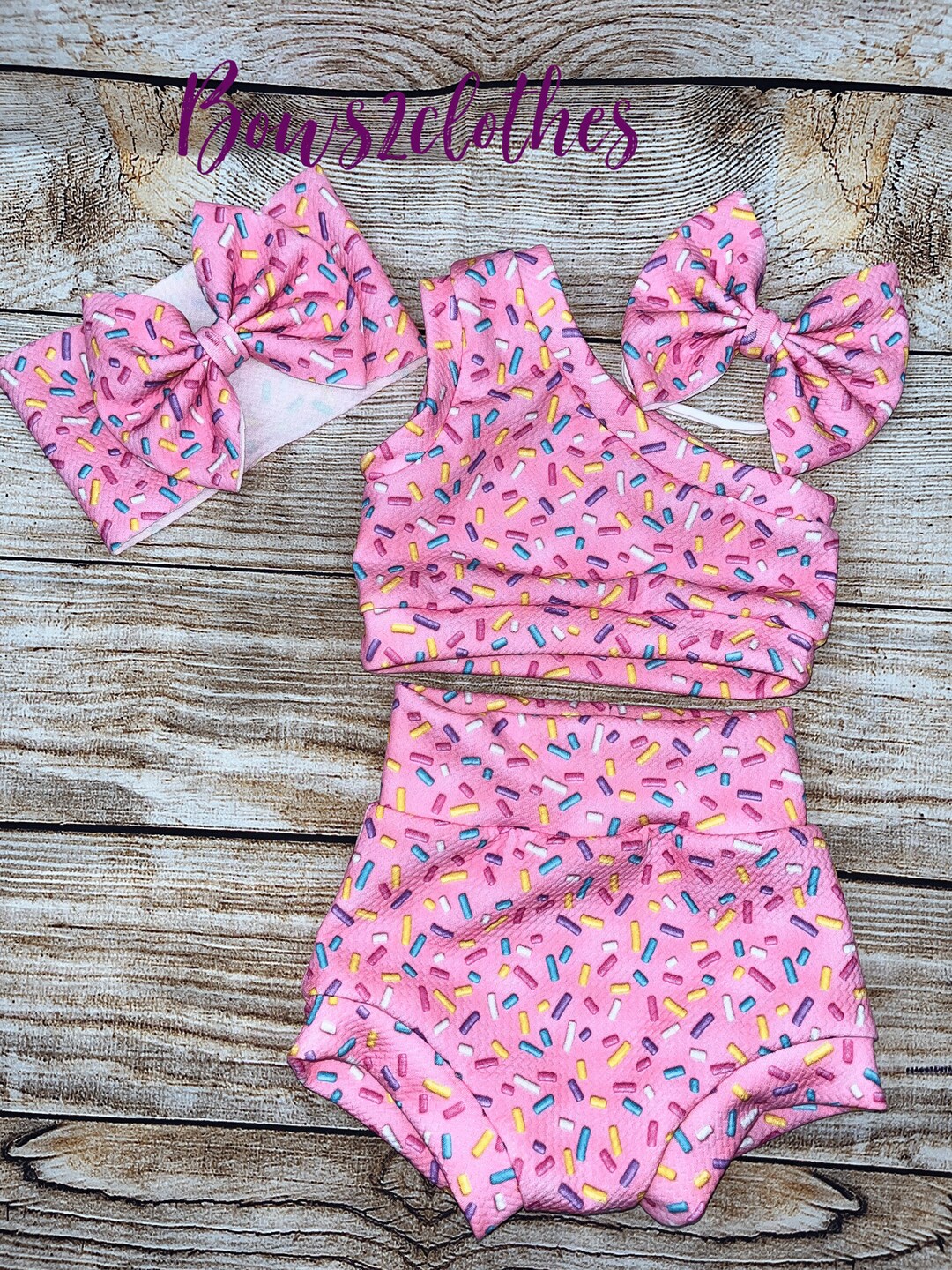 Sweet Sprinkles Baby Girl Bummie Set, Baby Girl Bummies, High Waisted