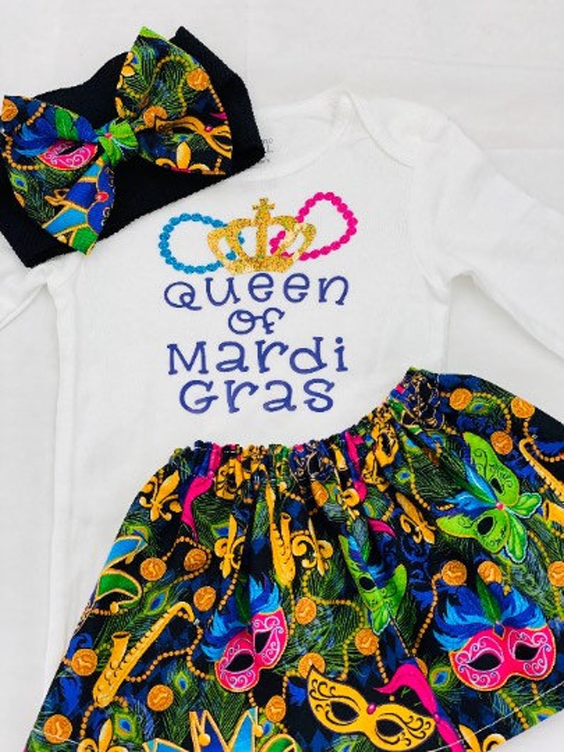 mardi gras outfit baby girl