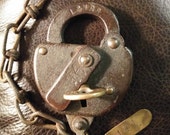 L N Railroad switch lock marked brass key