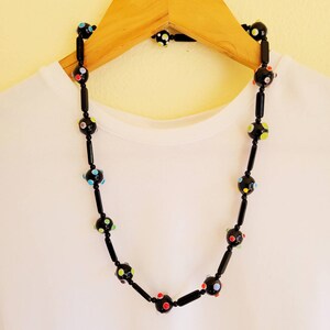 Glass necklace,lampwork necklace, handmade necklace,sputnik glass necklace,