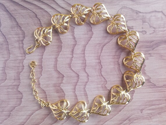 Vintage 80's givenchy leaf gold tone/Givenchy neck