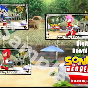 Sonic The Hedgehog Play Money