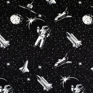 1 or 2ply 12"x11" UNPAPER TOWELS Astronaut Glow in the Dark, Cloth Napkins / Cotton Flannel / Washable Reusable Paper Towels LanCraftUS