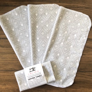 1 or 2ply 12&quot;x11&quot;, 6 or 12 UNPAPER TOWELS, Christian Diamond Un-Paper Towels, reusable paper towel, Cloth Napkins, Washable Paper Towels