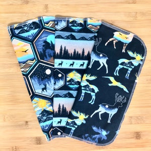 Wildness Variety 1 or 2ply UNPAPER TOWELS 12&quot;x11&quot; Un-paper Towels / Cloth Napkins / Reusable Paper Towels 6 12 LanCraftUS