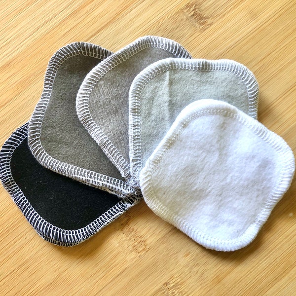 3” or 4" Custom Facial Rounds, classic solid color, 10/20 Reusable make up removal rounds, cotton rounds, face wipes, cloth coasters