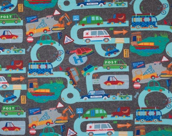1ply 12"x11”,  TOWELS, Cloth Napkins, 6 or 12 Busy Town Un-Paper Towels