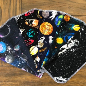 Outer Space Variety 12”x11”/8”x8” 1 or 2ply / UNPAPER TOWELS /Cloth Napkins /Paperless Paper Towels/Reusable Paper Towels LanCraftUS