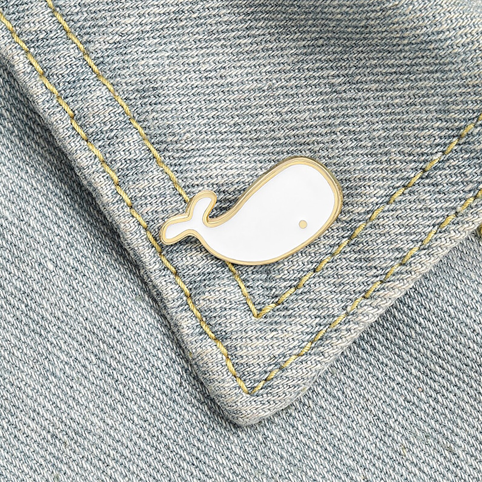 Mini beluga whale enamel pin badge for cute backpack satchel  etsy