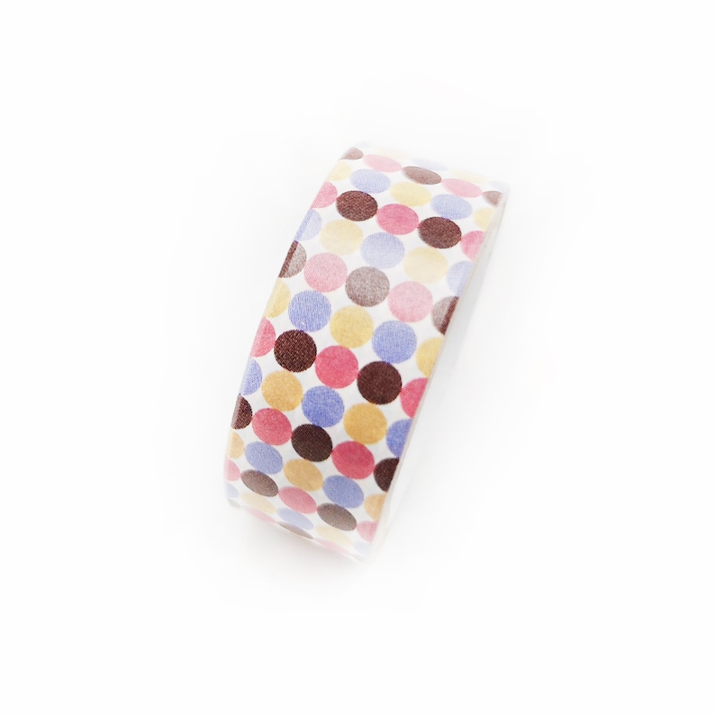 Multi-coloured Dots Washi Masking Tape For Scrapbooking Journal DIY Stationery Bujo Planner Craft