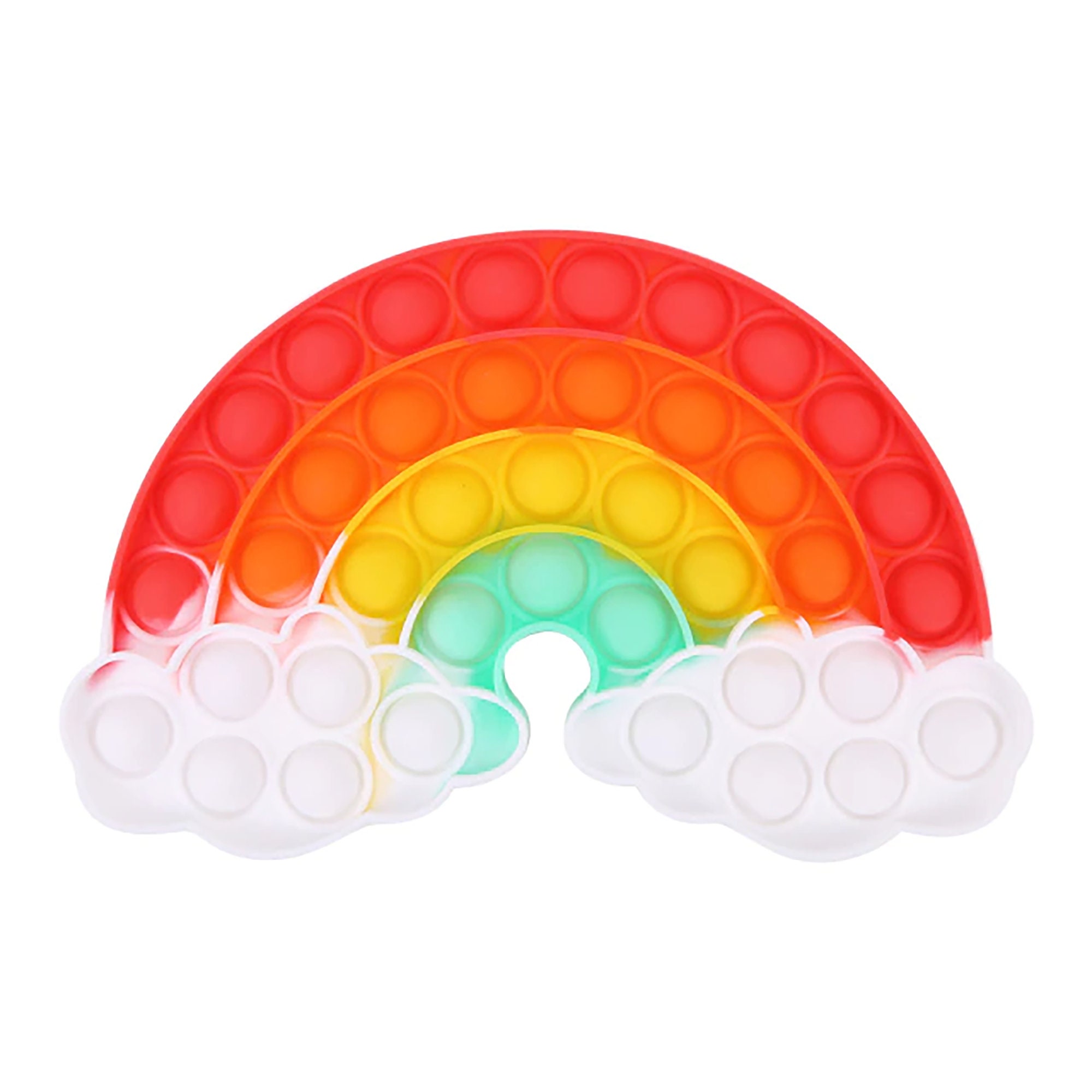 Rainbow Shaped Bubble popping type stress toy. 