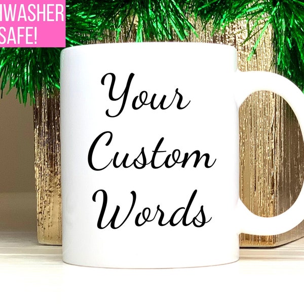 Custom Mug, Coffee Mug, Personalized Mug, Customized Mug, Personalized Coffee Cup Text Coffee Mug for Valentines Day Gift Coffee Mug for mom