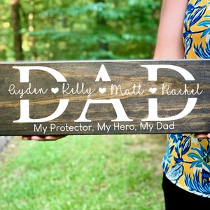 Dad Wood Sign, Dad Birthday Gift, Fathers Day Gift for Dad, Gift Idea for Dad, Fathers Day Gift from Daughter Kids Son, Dad Gift from Wife